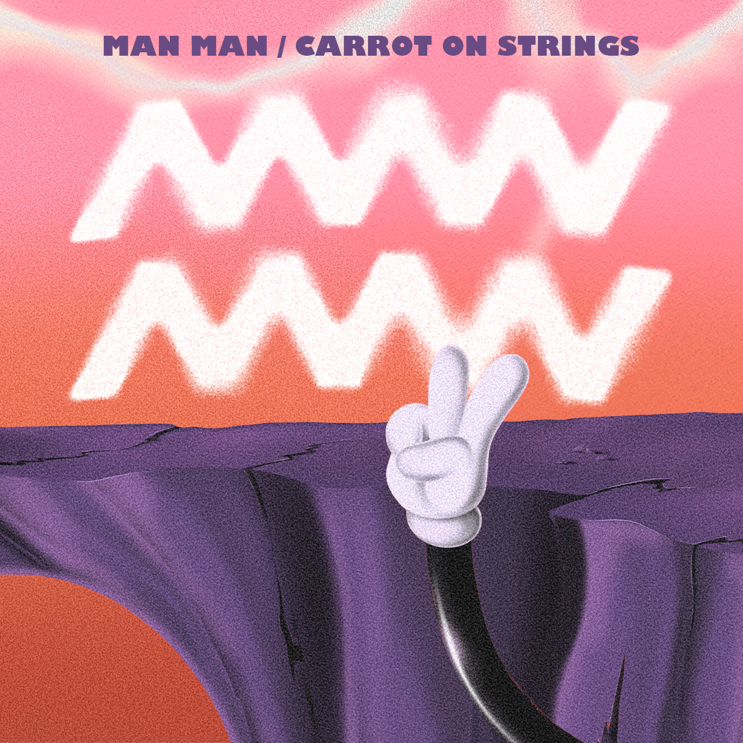 Teaser image of the album artwork for our upcoming album, Carrot On Strings
